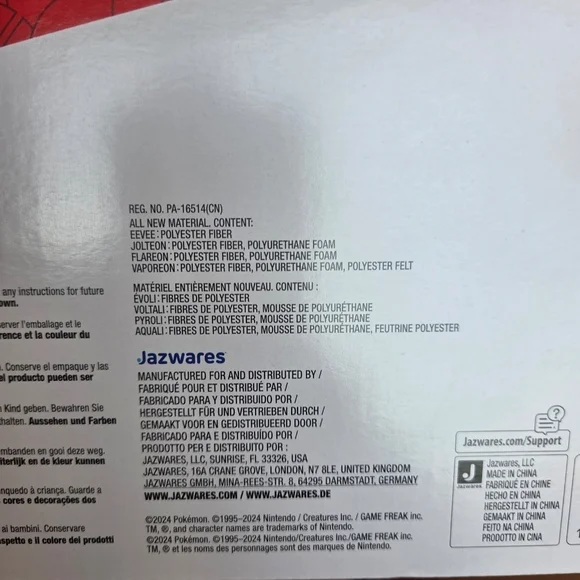 Pokémon Eevee Evolution 2024 4-Pack Plushes Set 7"-8". Brand New. - Picture 6 of 7